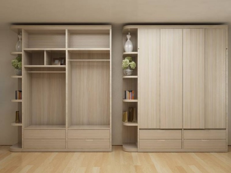 Thiết kế không cánh giúp chủ nhân căn phòng có thể thưởng thức những bộ quần áo xinh đẹp