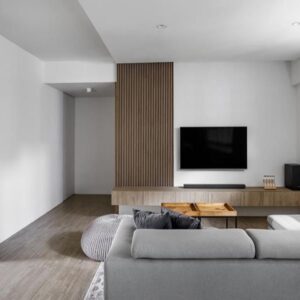 Tủ kệ tivi treo tường Cần Thơ kếp hợp vách lam sóng