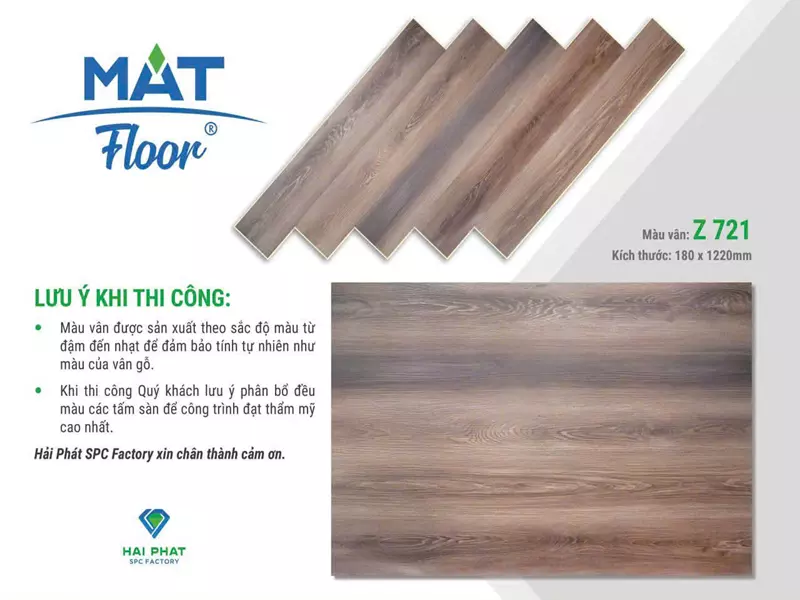 Sàn nhựa hèm khóa MAT FLOOR Z 721